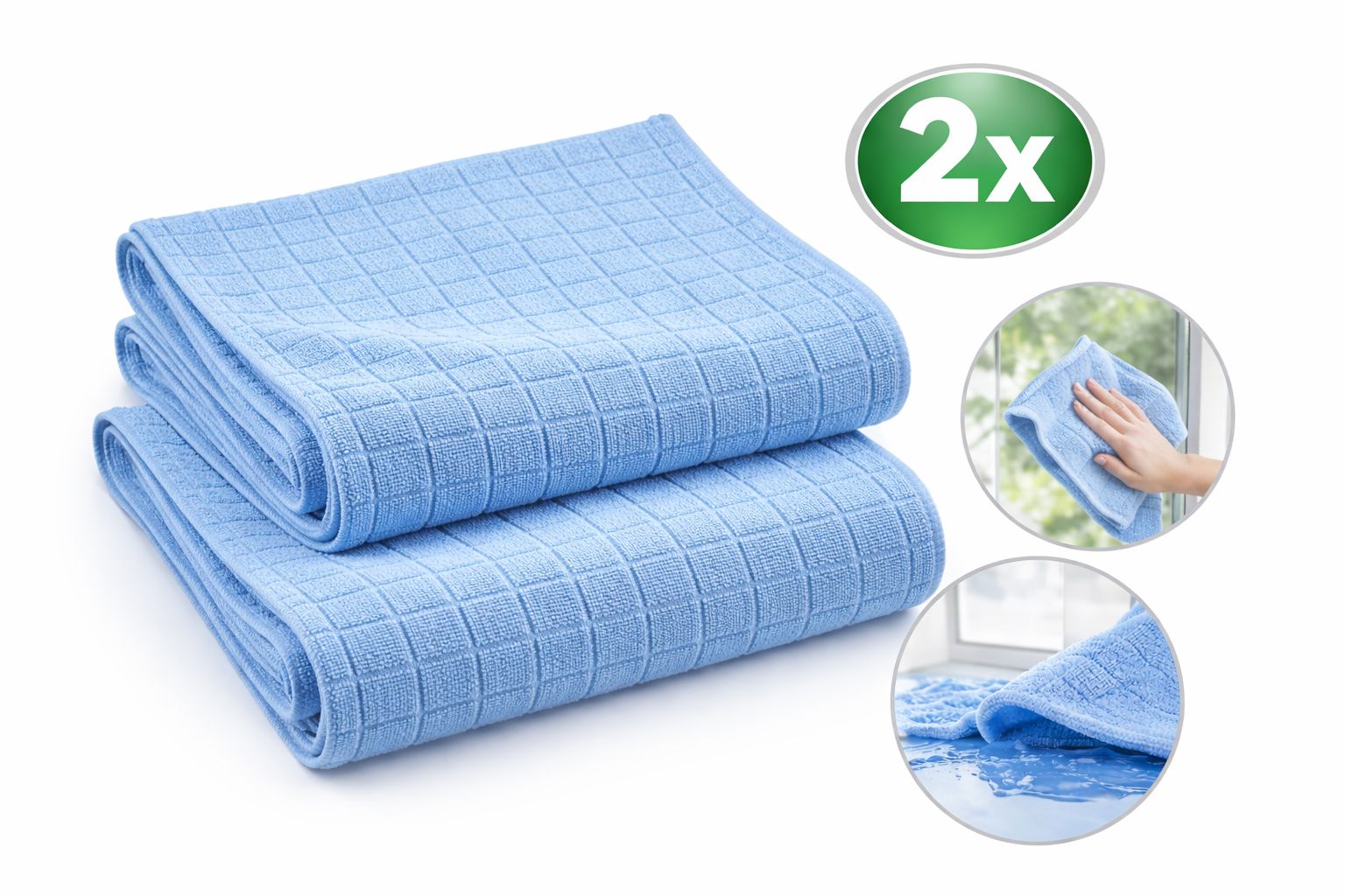 Mikrofaser Waffeltuch 2er-Set